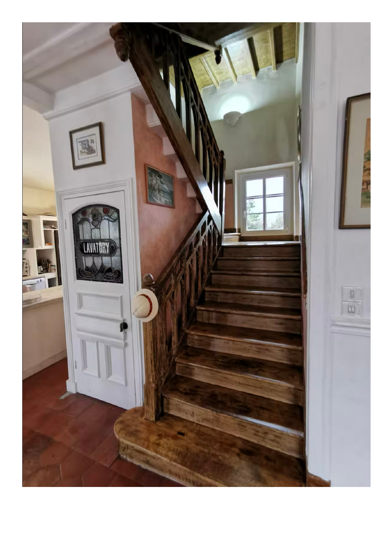 Traditional wooden staircase